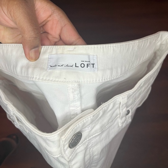 LOFT Cream Skinny Women Jeans - Picture 3 of 5